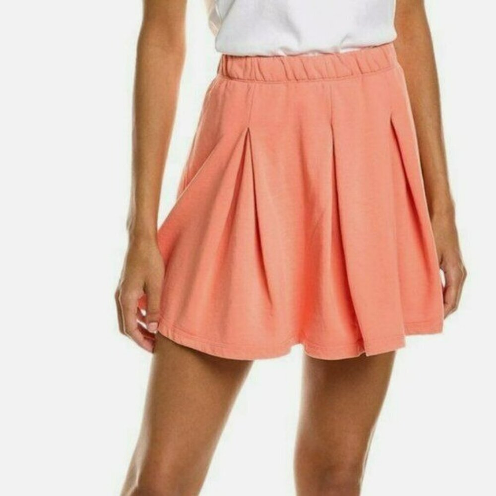 Monrow $150 Salmon Skirt 90s Tennis Gym Skater Pleated NWT Size XS